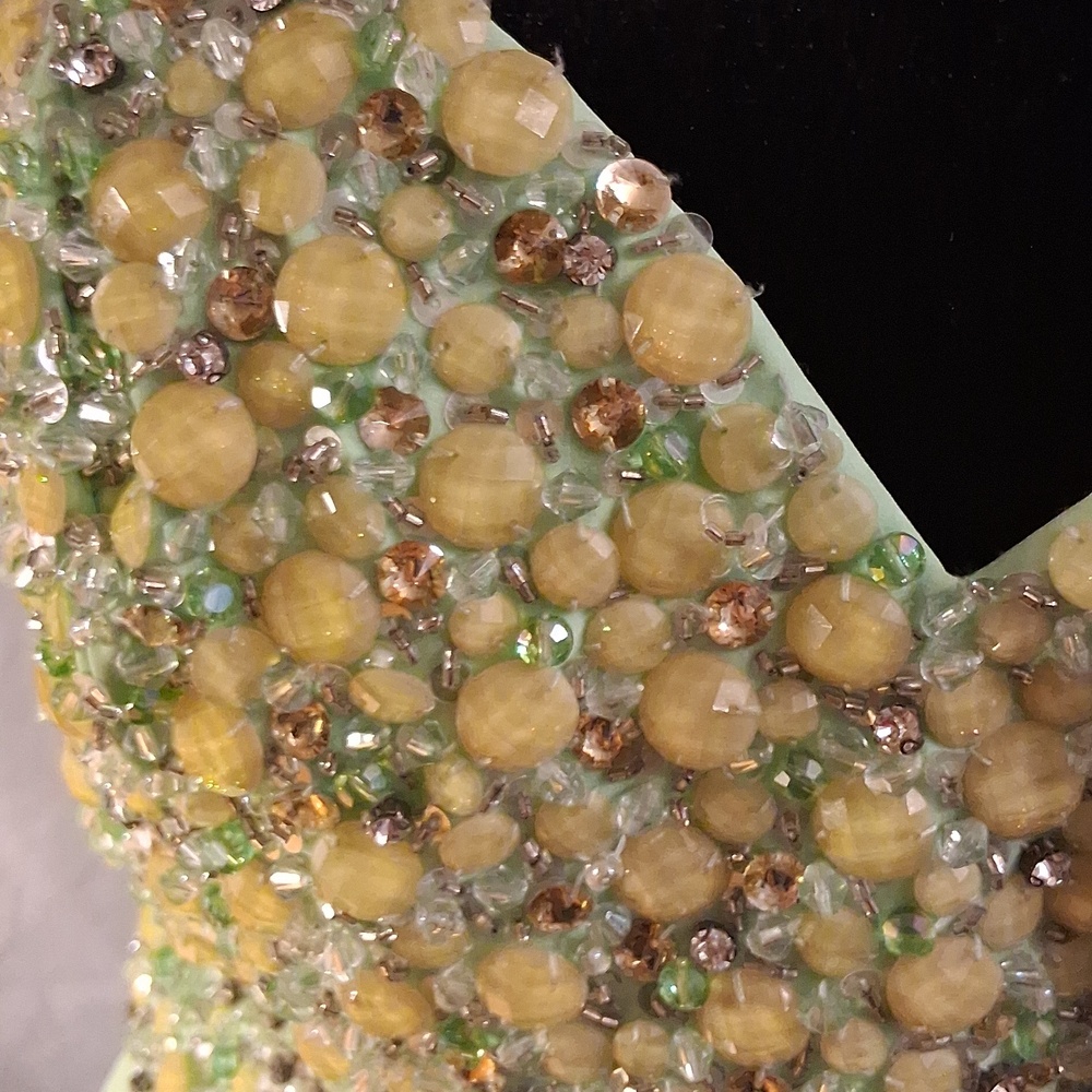 2 Cute Green Beaded Dress Size 6 - Picture 5 of 16